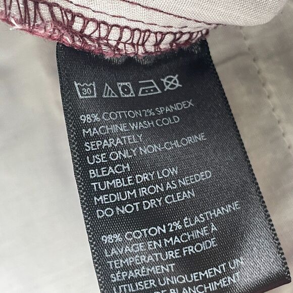 Hawkings McGill Pants Mens 34x32 Red Straight Stretch Mid Rise Casual 5-Pocket - Picture 8 of 8